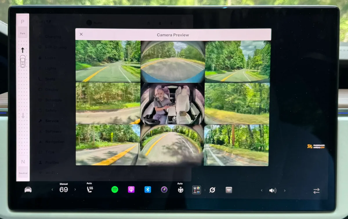 Tesla Quietly Unlocks Its Nine-Camera Live Grid While Driving