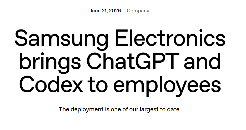 Samsung and OpenAI enterprise deployment