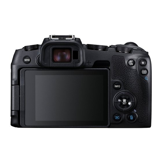 Canon EOS RP on display with specifications