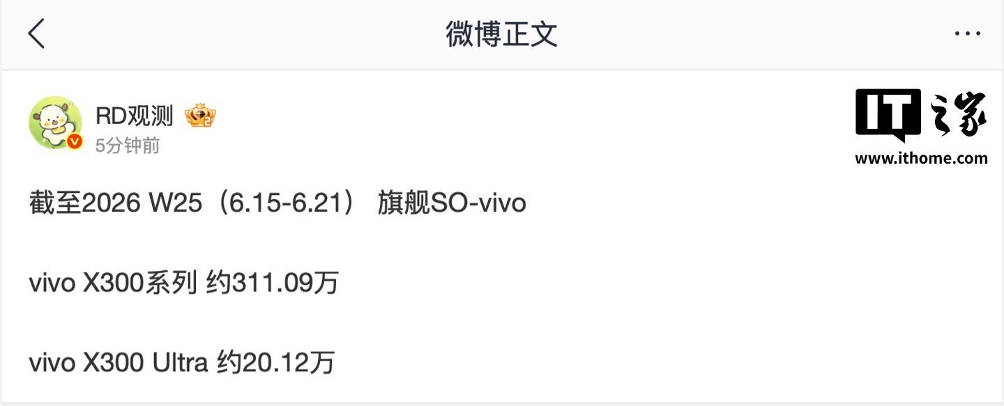 vivo's X300 series passes 3 million in sales, Ultra accounts for 200,000