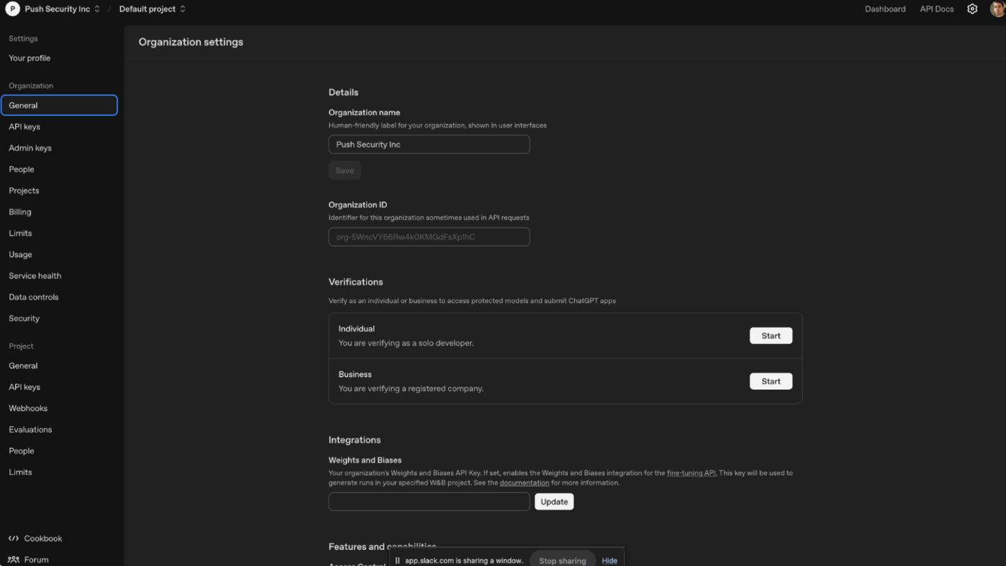 Security researchers at Push Security found hackers abusing OpenAI's organizatio — Image 3