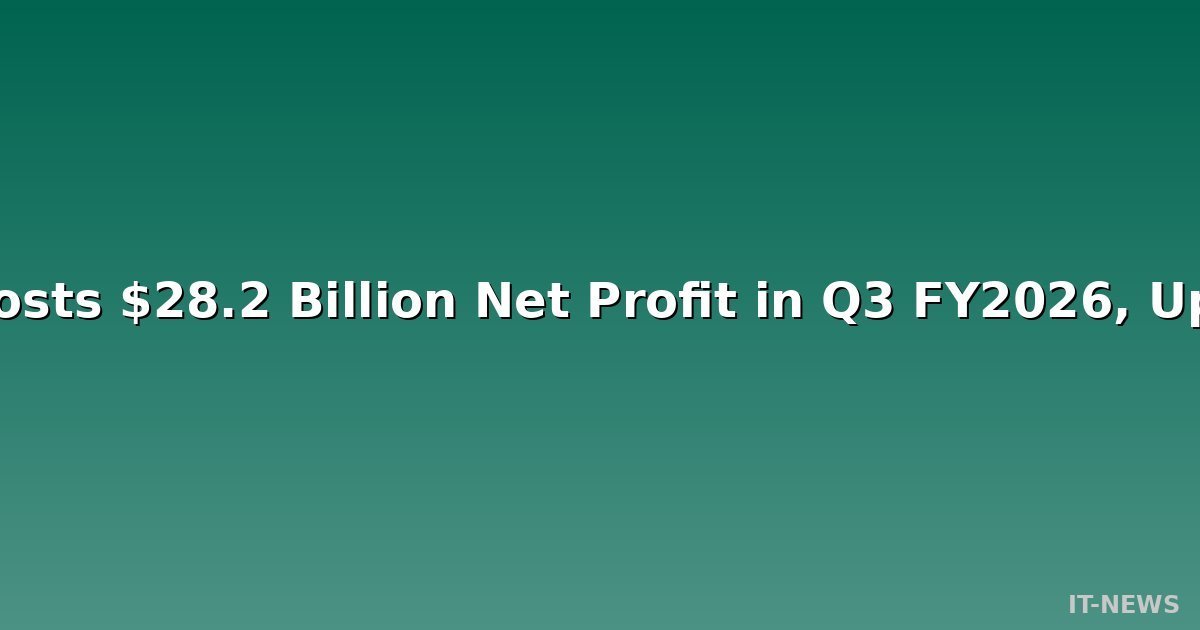 Micron Posts $28.2 Billion Net Profit in Q3 FY2026, Up 1,398% as AI Memory Boom Intensifies